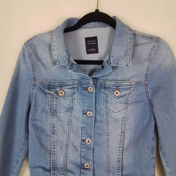 Mavi Jeans Trucker Jacket Size XSmall in Light Wash Denim - Picture 4 of 13